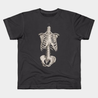 Vintage Medical Anatomy Skeleton Chest Medicine Kids T-Shirt